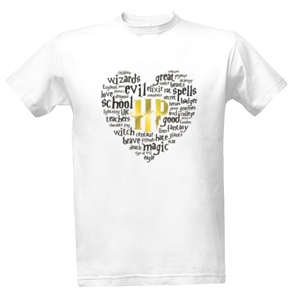 Tričko s potiskem Harry Potter - golden heart